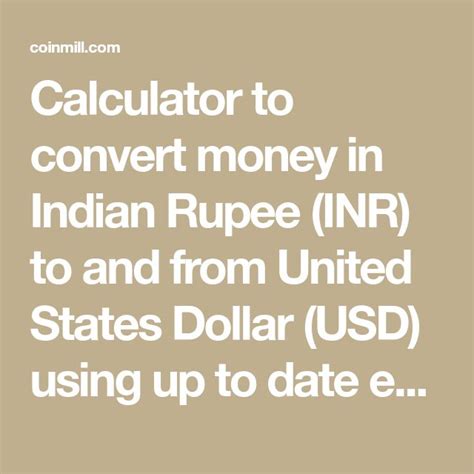 Convert from United States Dollar (USD) to Indian .